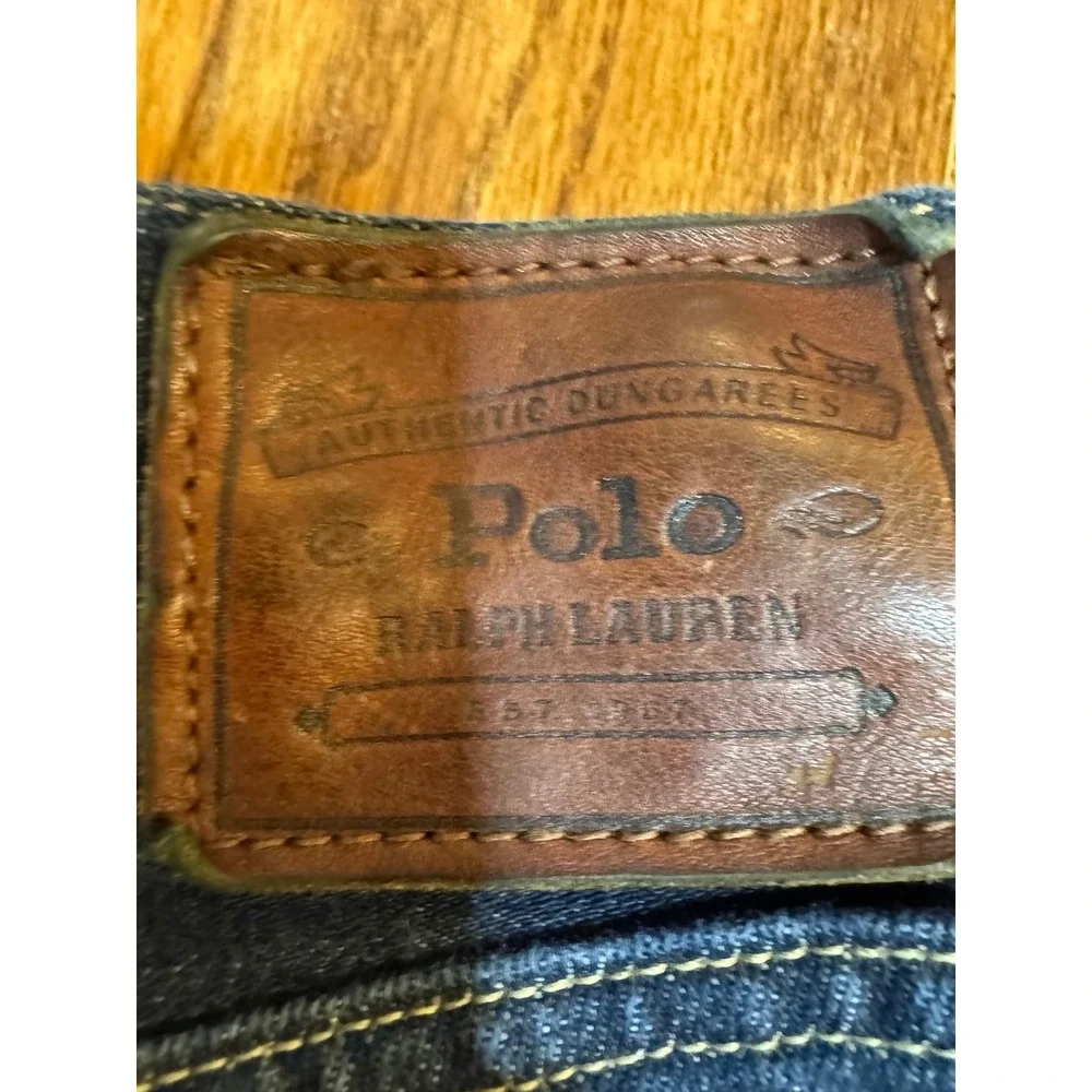 Polo Ralph Lauren Authentic Dungarees Mens Dark Wash Straight‎ Leg Jeans 36x32